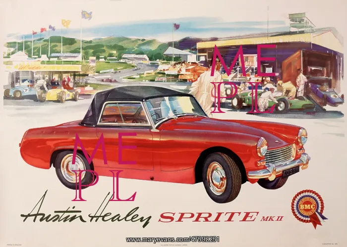  : Poster advertising Austin Healey Sprite MK II