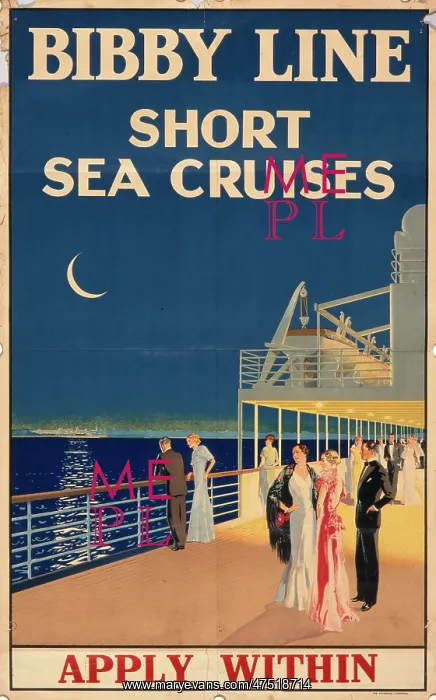 : Poster advertising Bibby Line cruises : Poster advertising Bibby Line cruises