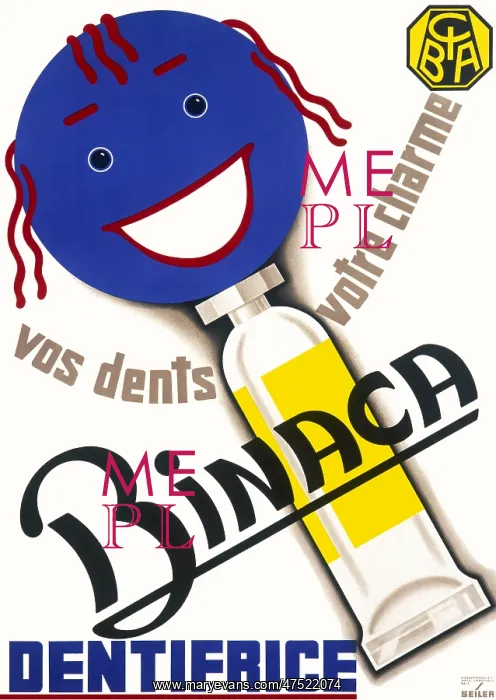 : Poster advertising Binaca toothpaste : Poster advertising Binaca toothpaste