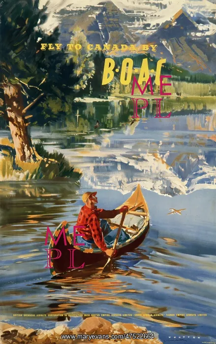 : Poster advertising BOAC to Canada : Poster advertising BOAC to Canada
