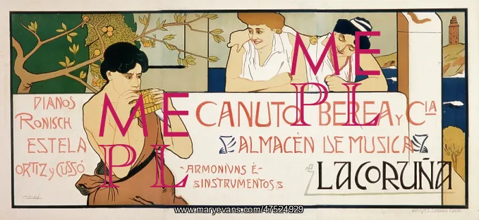 : Poster advertising Canuto Berea musical instruments : Poster advertising Canuto Berea musical instruments