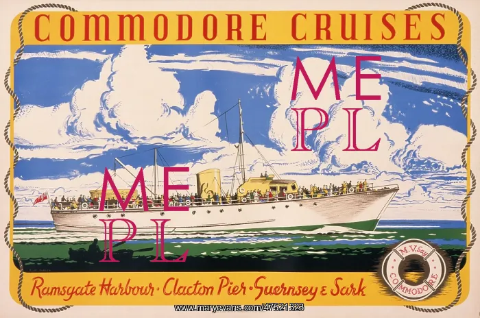 : Poster advertising Commodore Cruises : Poster advertising Commodore Cruises