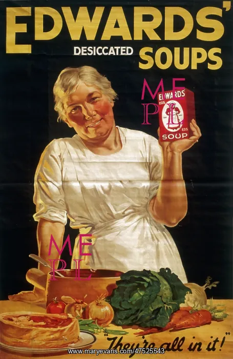 : Poster advertising Edwards desiccated soups : Poster advertising Edwards desiccated soups