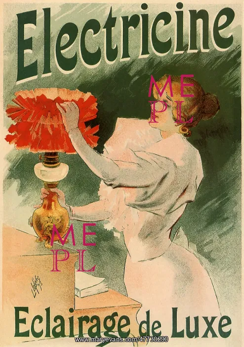  : Poster Advertisement for Electric Lamps