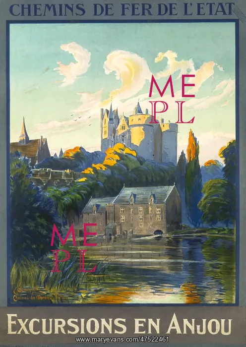 : Poster advertising excursions to Anjou : Poster advertising excursions to Anjou