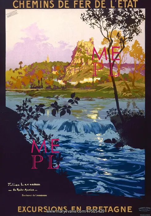 : Poster advertising excursions to Brittany : Poster advertising excursions to Brittany
