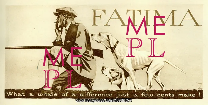 : A poster advertising Fatima cigarettes : A poster advertising Fatima cigarettes