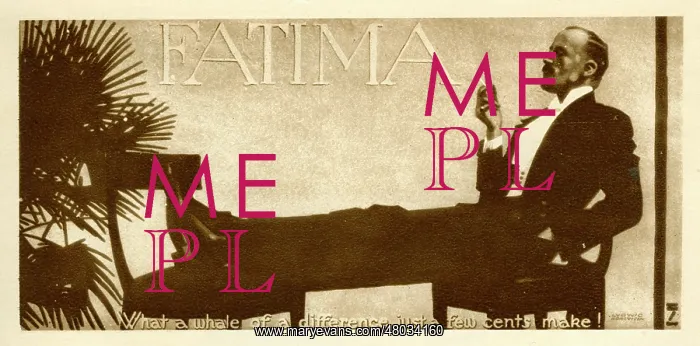 : A poster advertisement for Fatima Cigarettes : A poster advertisement for Fatima Cigarettes