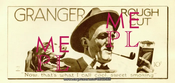 : A poster advertisement for Granger rough cut tobacco : A poster advertisement for Granger rough cut tobacco