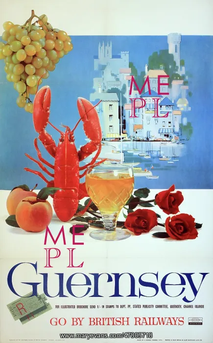 : Poster advertising Guernsey, Channel Islands : Poster advertising Guernsey, Channel Islands