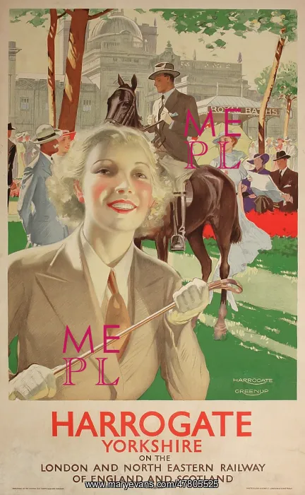 : Poster advertising Harrogate, Yorkshire by LNER : Poster advertising Harrogate, Yorkshire by LNER