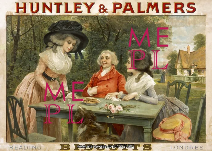 : Poster advertising Huntley & Palmers biscuits : Poster advertising Huntley & Palmers biscuits