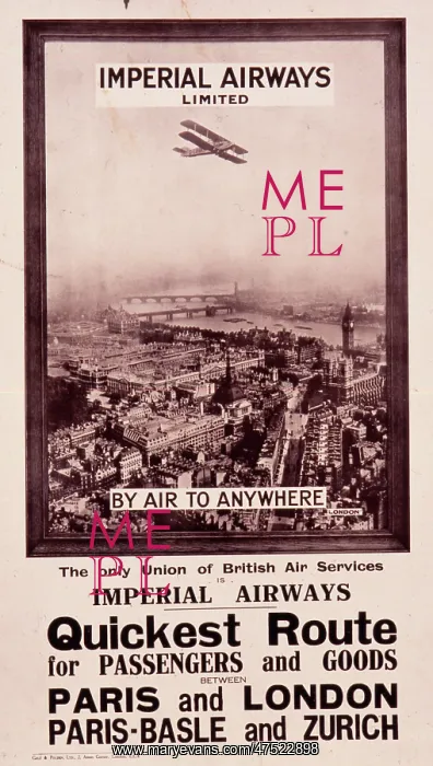 : Poster advertising Imperial Airways : Poster advertising Imperial Airways
