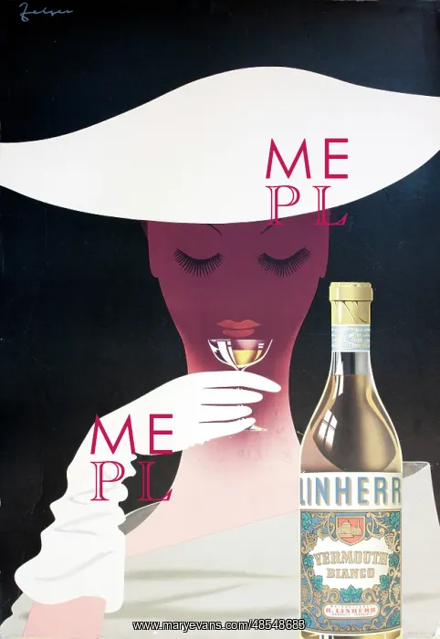 : Poster advertising Linherr Vermouth : Poster advertising Linherr Vermouth