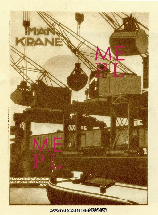 : A poster advertising MAN Cranes : A poster advertising MAN Cranes