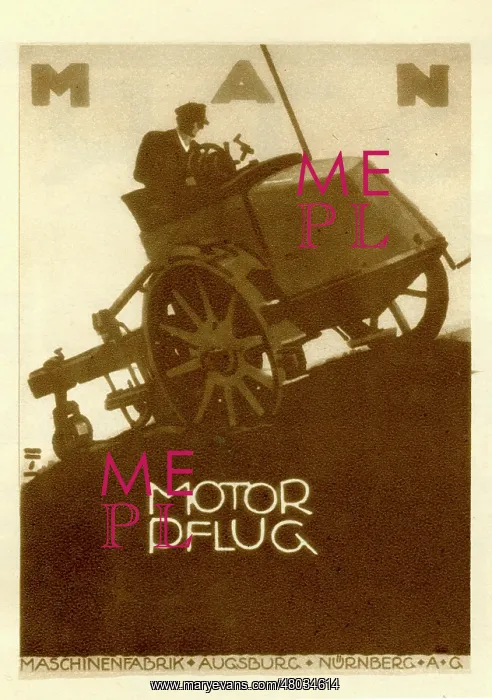 : A poster advertising MAN Motor Plows : A poster advertising MAN Motor Plows