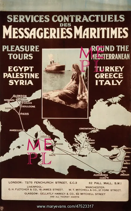 : Poster advertising Messageries Maritimes : Poster advertising Messageries Maritimes