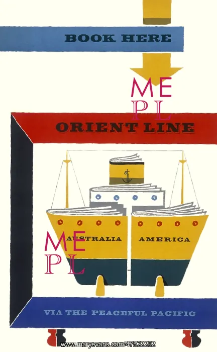 : Poster advertising the Orient Line : Poster advertising the Orient Line
