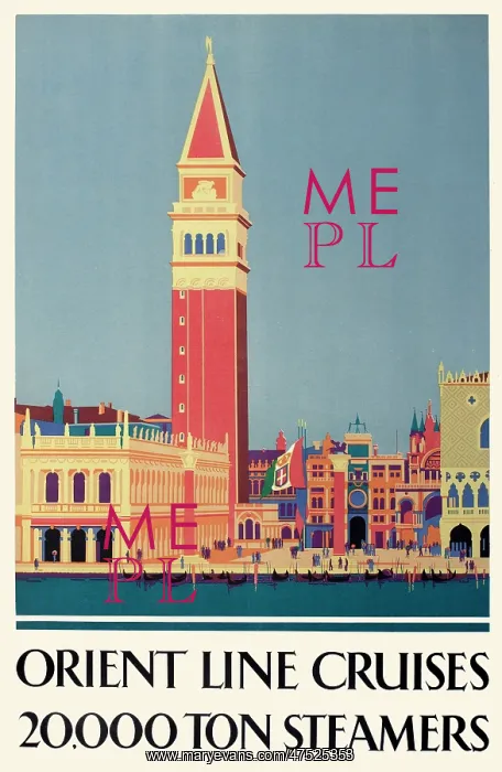 : Poster advertising Orient Line cruises : Poster advertising Orient Line cruises