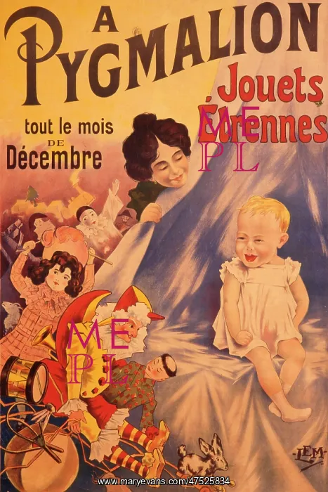 : Poster advertising Pygmalion for baby's first toys : Poster advertising Pygmalion for baby's first toys