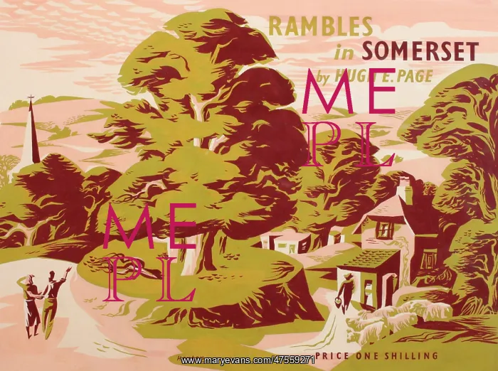 : Poster advertising Rambles in Somerset : Poster advertising Rambles in Somerset
