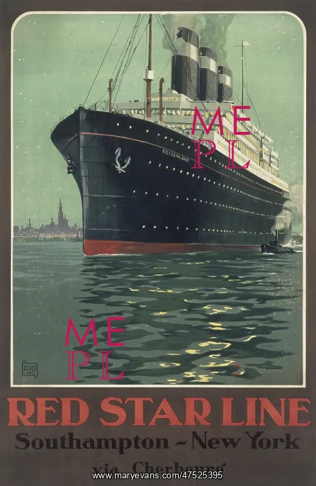 : Poster advertising Red Star Line : Poster advertising Red Star Line