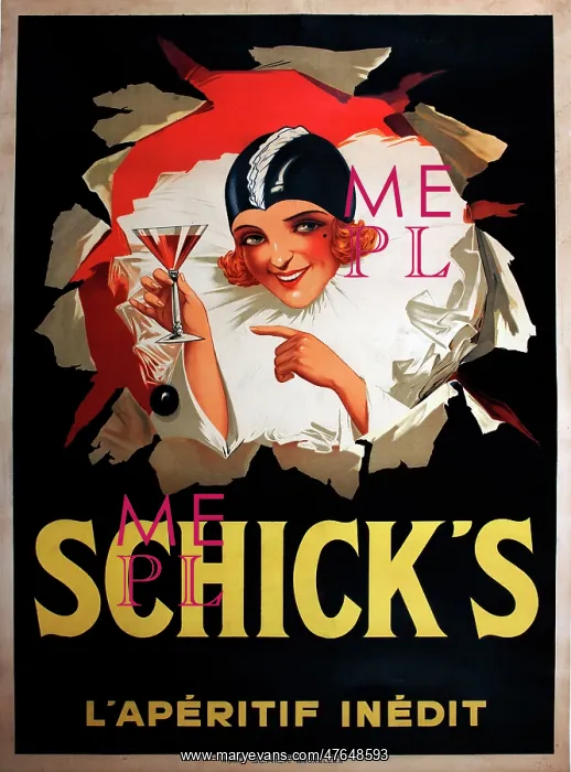: Poster advertising Schick's aperitif : Poster advertising Schick's aperitif
