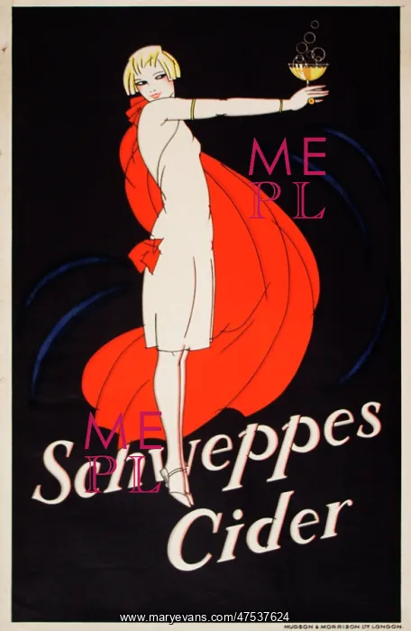 : Poster advertising Schweppes Cider : Poster advertising Schweppes Cider