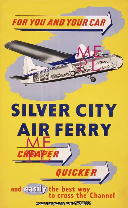 : Poster advertising Silver City Air Ferry : Poster advertising Silver City Air Ferry