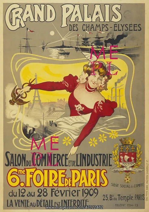 : Poster advertising the Sixth Paris Fair, 1909 : Poster advertising the Sixth Paris Fair, 1909