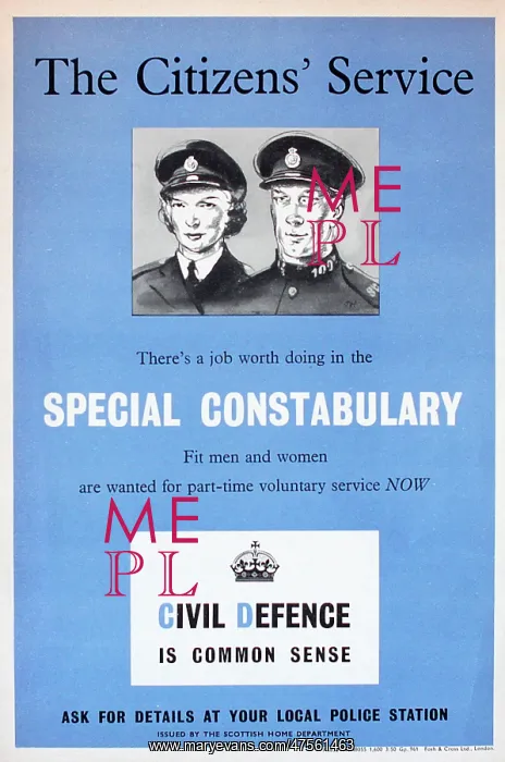 : Poster advertising the Special Constabulary : Poster advertising the Special Constabulary