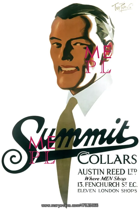 : Poster advertising Summit Collars from Austin Reed : Poster advertising Summit Collars from Austin Reed