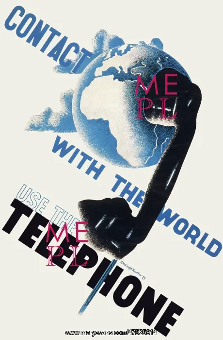 : Poster advertising the telephone : Poster advertising the telephone