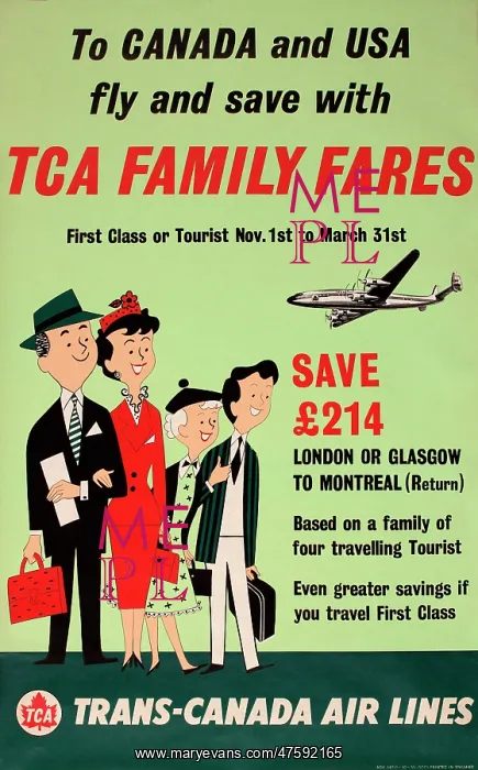 : Poster advertising Trans-Canada Airlines : Poster advertising Trans-Canada Airlines