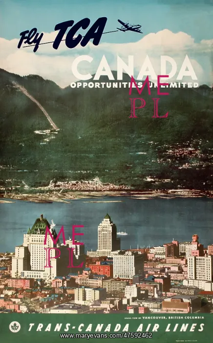 : Poster advertising Trans-Canada Airlines : Poster advertising Trans-Canada Airlines