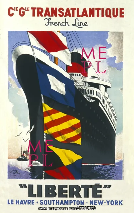 : Poster advertising Transatlantique cruises : Poster advertising Transatlantique cruises