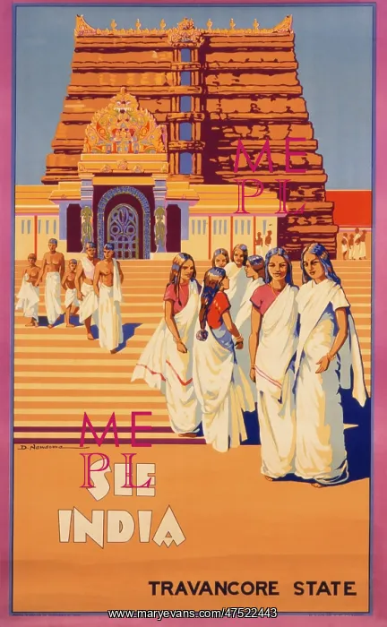  : Poster advertising Travancore State, India