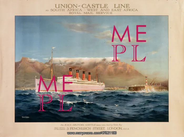 : Poster advertising Union Castle Line : Poster advertising Union Castle Line