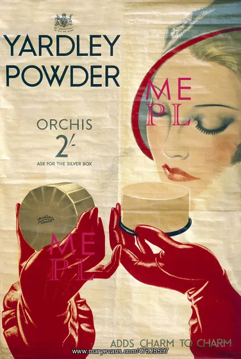 : Poster advertising Yardley powder : Poster advertising Yardley powder
