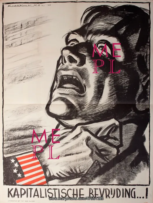 : Poster against American capitalism : Poster against American capitalism