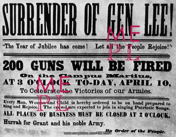 : Poster announcing the surrender of General ? : Poster announcing the surrender of General ?