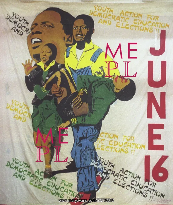 : Poster- anti apartheid, struggle days, Soweto Uprising : Poster- anti apartheid, struggle days, Soweto Uprising