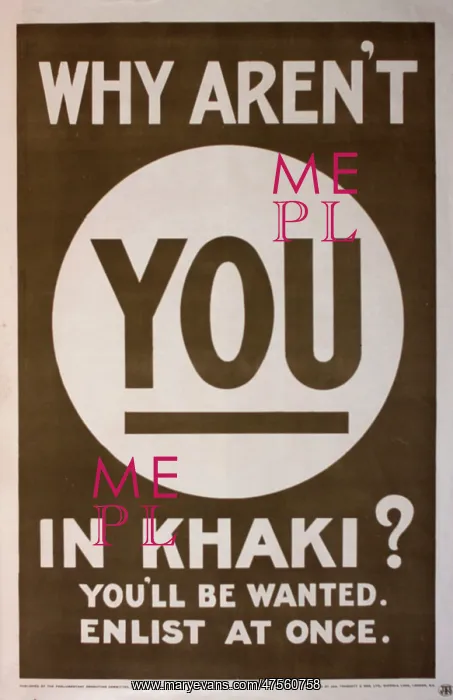 : Poster, Why Aren't You in Khaki? : Poster, Why Aren't You in Khaki?