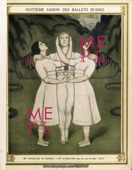 : Poster of Ballets Russes in a scene of Claude : Poster of Ballets Russes in a scene of Claude