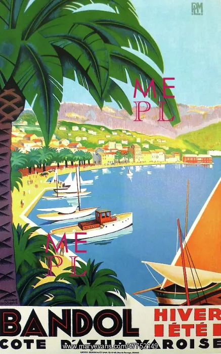  : Poster, Bandol, Cote d'Azur, Varoise