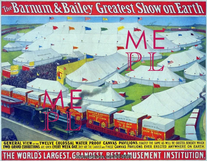 : Poster for Barnum & Bailey circus with general ? : Poster for Barnum & Bailey circus with general ?