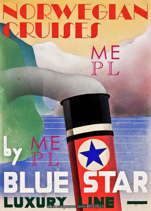 : Poster, Blue Star Luxury Line : Poster, Blue Star Luxury Line