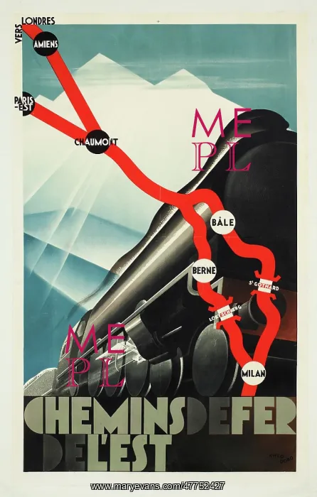  : Poster, Chemins de Fer de L'Est