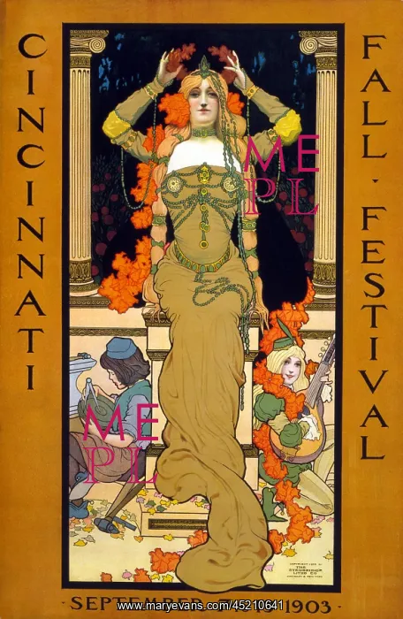 : Poster for the Cincinnati Fall Festival, ? : Poster for the Cincinnati Fall Festival, ?