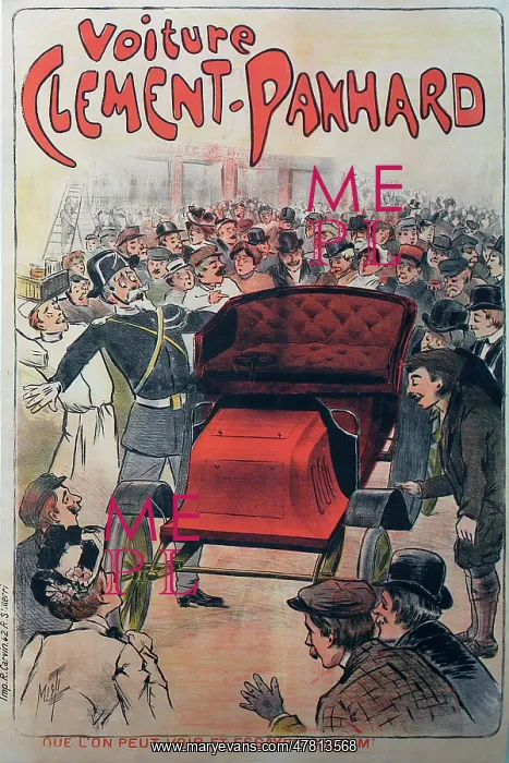 : Poster, Clement-Panhard car : Poster, Clement-Panhard car